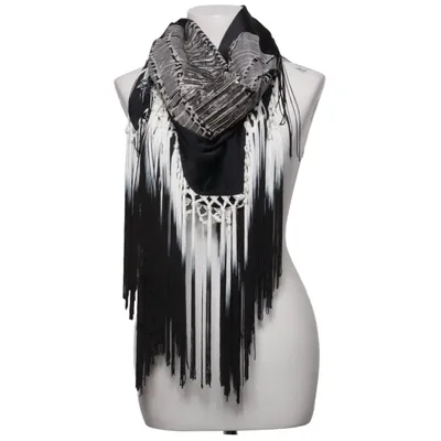Schal (Schwarz, Silber, Weiß) von Munthe plus Simonsen Polyamid, Polyester, Viskose