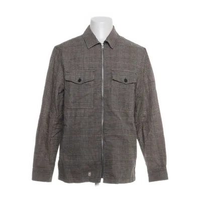 Skjortejakke (Sort, Grå, Brun) fra H&M Man Linned, Bomuld, Polyester