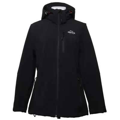Softshell jacket (Zwart) van Protech Elastaan, Polyester