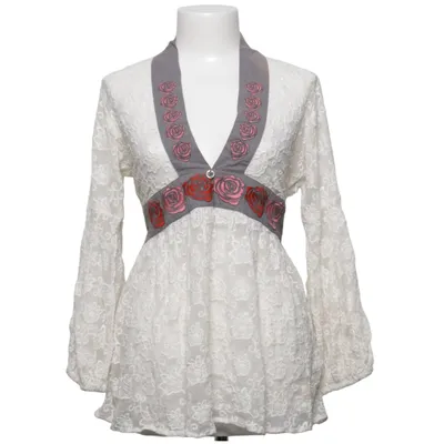 Blouse (White, Gray, Red) from Odd Molly Silk
