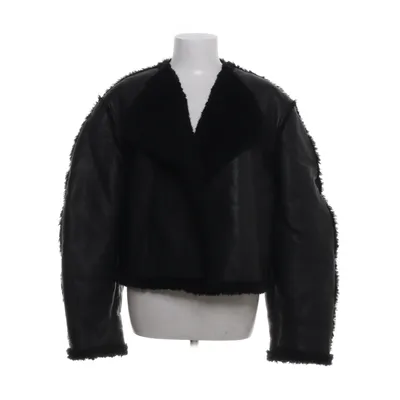 Leren jack (Zwart) van H&M Leer, Wol, Polyester