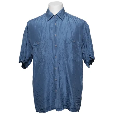 Short sleeve shirt (Blue) from Pure Silk Silk