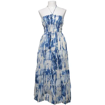 Halterneck dress (Blue, White) from Lindex Cotton