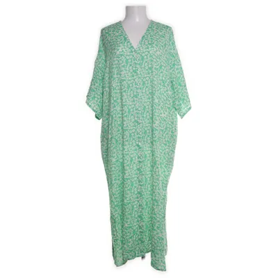Skjortekjole (Hvid, Grøn) fra Pernilla Wahlgren Design Viscose