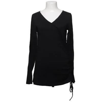 Wrap blouse (Black) from Black Premium by EMP Cotton, Elastane