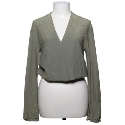 Slå-om bluse (Grøn) fra Simple Elastan, Polyamid, Polyester, Viscose