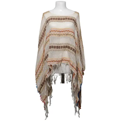 Poncho (Beige, Flerfärgad) från Lanidor Bomull