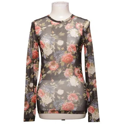 Top (Ebba printed mesh top) fra Gina Tricot Elastan, Polyester