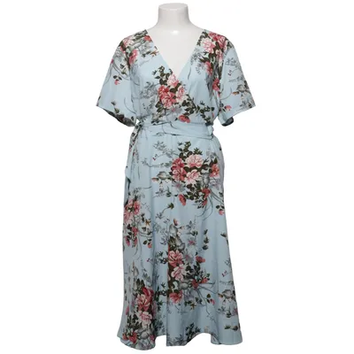 Robe portefeuille (Bleu, Multicolore) de Shein Curve Polyester