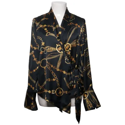 Blouse portefeuille (Noir, Multicolore) de Karmamia