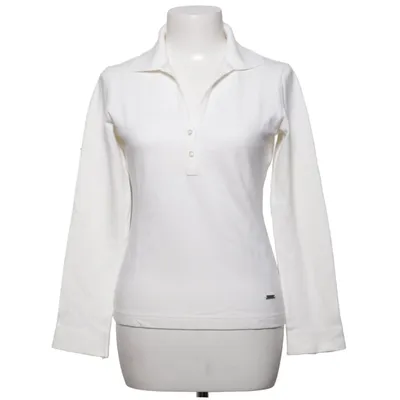 T-shirt manches longues (Blanc) de Flash Basic Coton, Élasthane