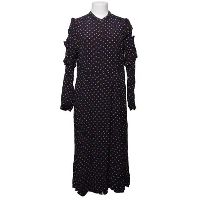 Robe longue (Bleu, Orange) de Stella Nova Cupro, Polyester