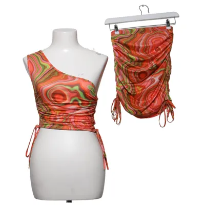 Set (Roze, Oranje, Groen, Meerkleurig) van Shein Elastaan, Polyester