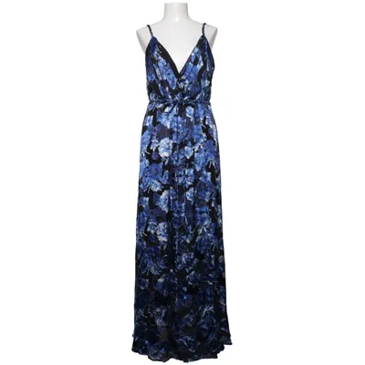Maxi dress (Blue, Black) from Alice + Olivia Elastane, Polyester, Silk, Viscose