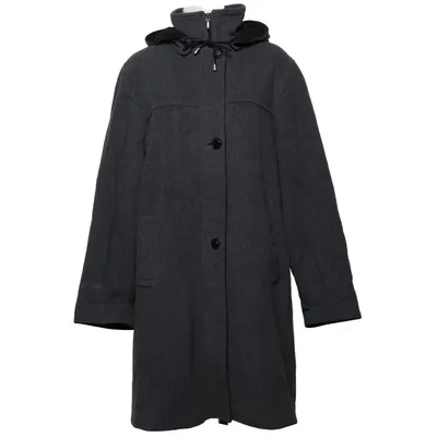 Coat (Gray) from Hettemarks Cashmere, Polyamide, Polyester, Wool