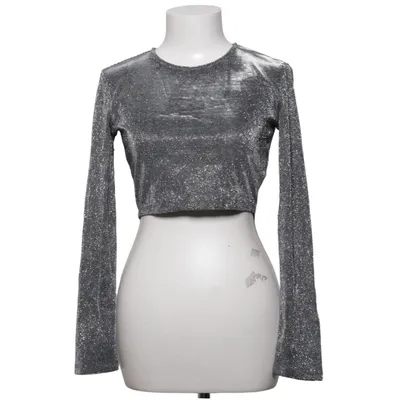 Crop top (Sølv) fra Sara Sieppi x NA-KD Metallfiber, Polyester