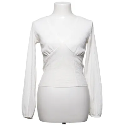 Slå-om bluse (Hvid) fra Gina Tricot Elastan, Polyester