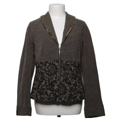 Veste (Marron, Noir) de Eva & Claudi Coton, Polyamide, Laine