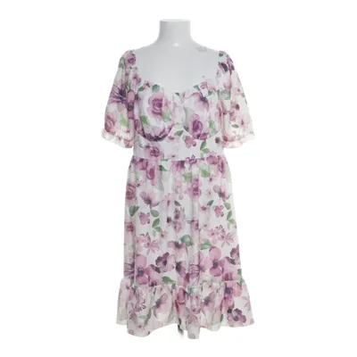 Dress (White, Purple, Multicolored) from Shein Curve Polyester