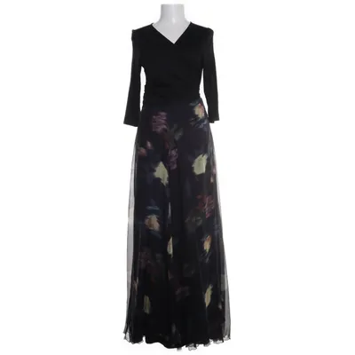 Maxi dress (Black, Multicolored) from Luxe by Seraphine Elastane, Silk, Viscose