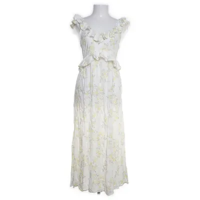 Långklänning (Vit, Gul) från Bubbleroom Viskos