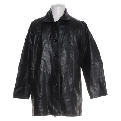 Leren blazer (Zwart)