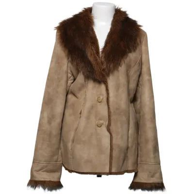 Shearling jacket (Beige, Brown) from Brooker Acrylic, Polyester