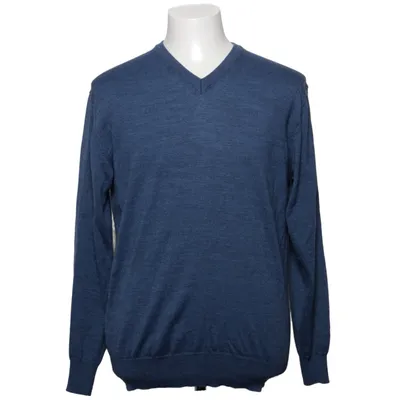 Pullover (Blue) from Long Island Acrylic, Merino wool