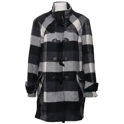 Coat (Black, White, Gray) from Debenhams Acrylic, Cotton, Polyamide, Polyester, Viscose, Wool