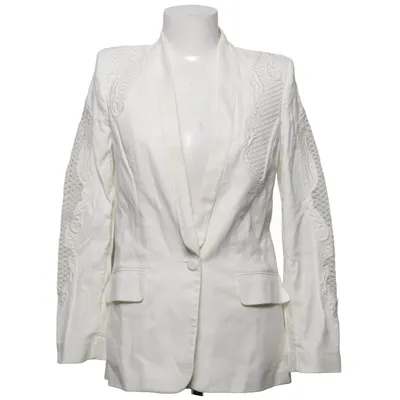 Blazer (Wit) van H&M Conscious Collection Exclusive Katoen, Hennep, Viscose