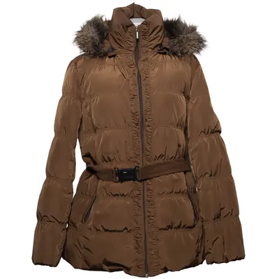 Daunenmantel (Braun) von Comma Daune, Feder, Polyester