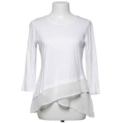 T-shirt à manches longues (Blanc) de Hucke Coton, Modal, Polyester