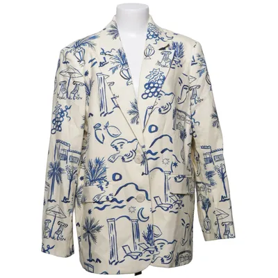 Kavaj (Printed Blazer) från NA-KD Bomull, Linne, Polyester