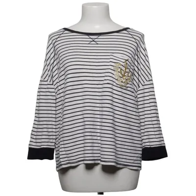 T-shirt à manches longues (Blanc, Bleu) de Mauro Grifoni Élasthane, Viscose