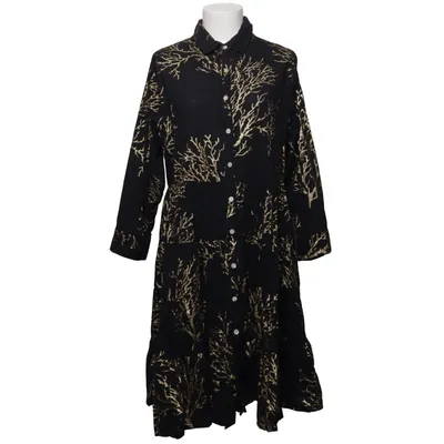 Shirt dress (Black, Gold) from Marila Cotton
