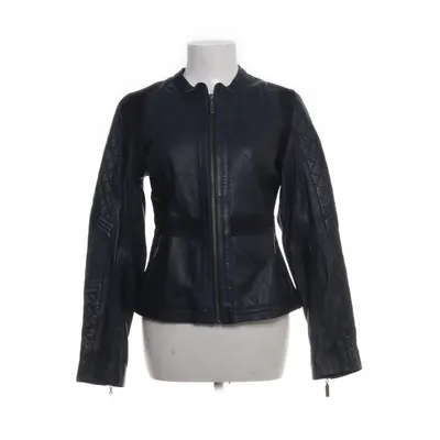 Leather jacket (Blue) from Margit Brandt Polyester, Leather