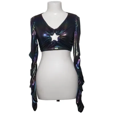 Crop top (Blå, Lila, Flerfärgad) från Club Exx Elastan, Polyester