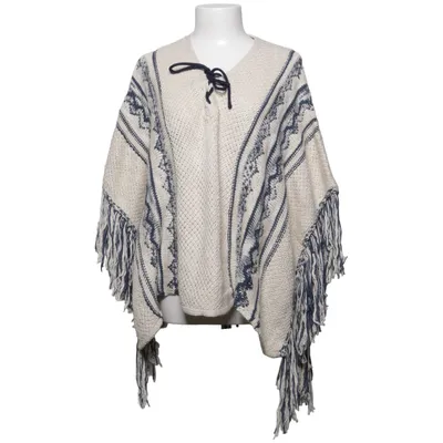 Poncho (Beige, Blå) från DeVal Woman Akryl, Bomull, Polyamid