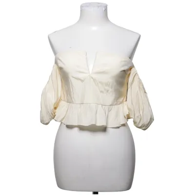 Peplum top (Beige) from NA-KD Elastane, Polyester, Viscose