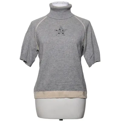 Pul à col roulé (Gris, Beige) de Lucia Cachemire, Polyamide, Viscose, Laine
