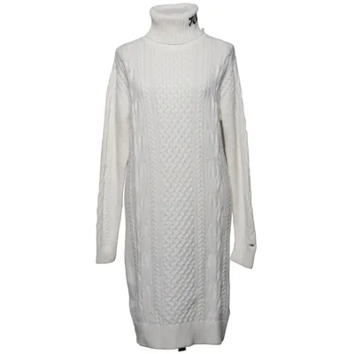 Robe à col roulé (Blanc) de Tommy Hilfiger Jeans Acrylique, Coton