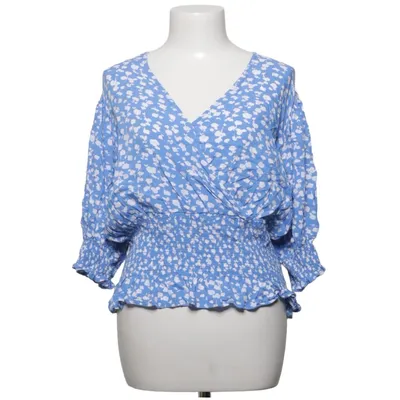 Wikkelblouse (Blauw, Wit) van Samsa Collection Viscose