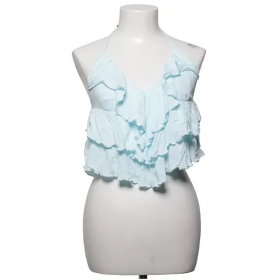 Haltertop (Blauw) van Bershka Viscose