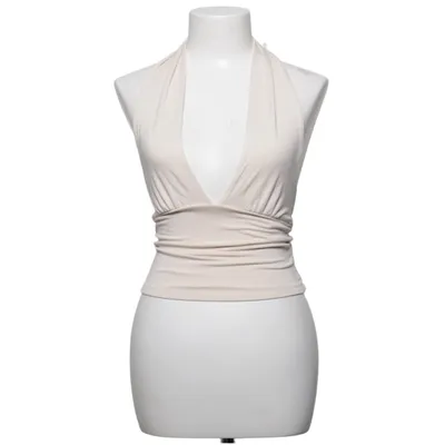 Haut dos-nu (Beige) de Gina Tricot Élasthane, Viscose
