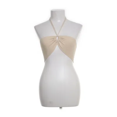 Halter neck top (Beige) from Dilvin Knit Elastane, Polyamide, Viscose