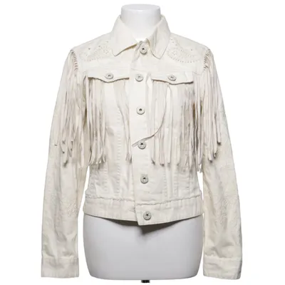 Denim jacket (Beige) from Desigual Cotton, Polyester
