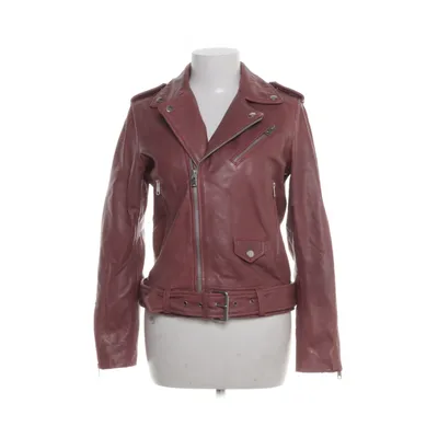 Veste en cuir (Rouge) de Mango