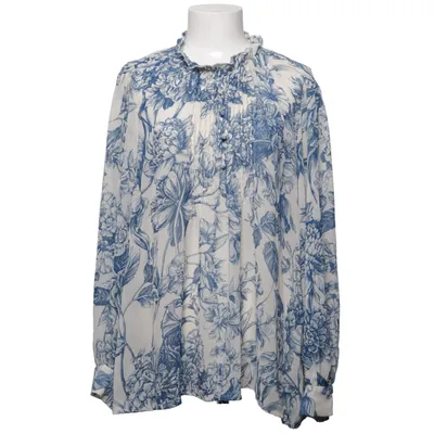 Blouse (Bleu, Blanc) de Shein Curve Polyester