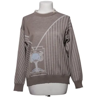 Sweater (Beige, Blue, White) from Faber Acrylic, Wool