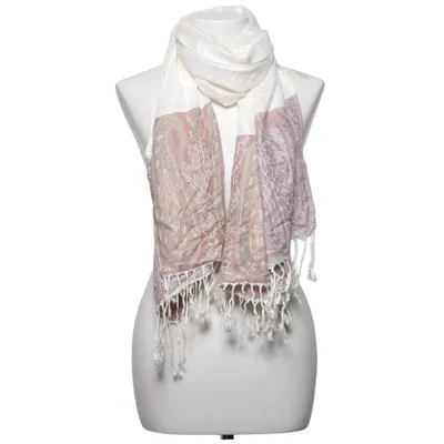 Scarf (White, Multicolored) from Pashmina Cashmere